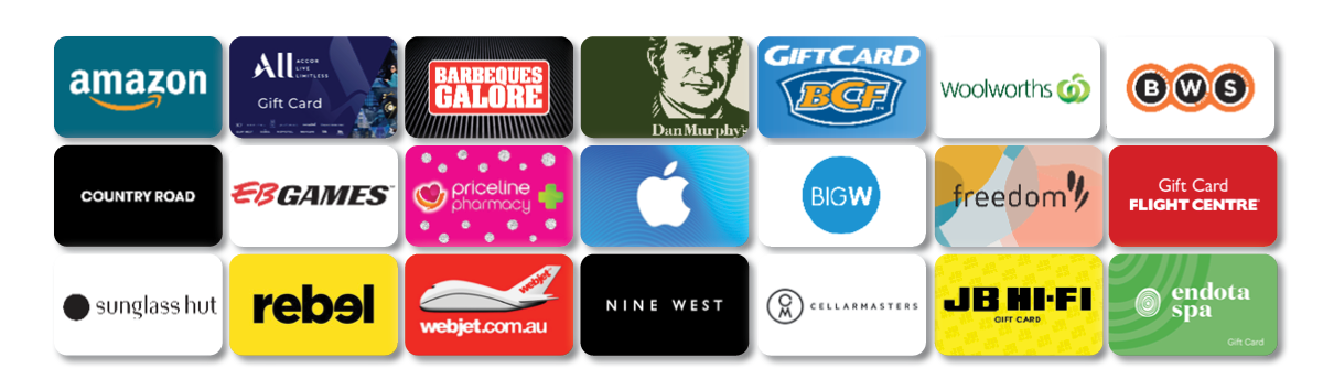 Prizes Table For Landing Page e-gift card